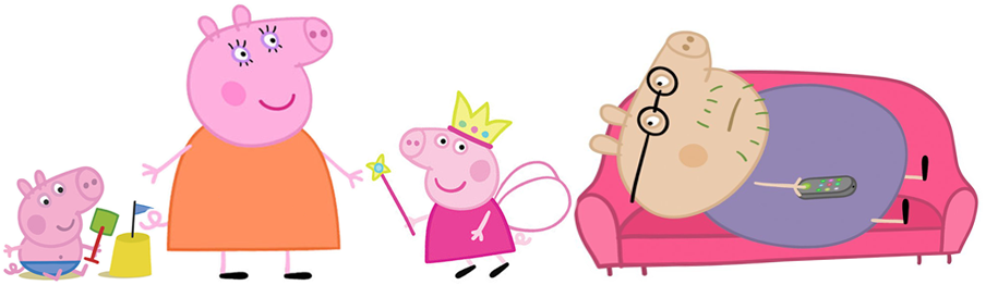 Свинка Пеппа Игры На Русском - Pin The Crown On Peppa, Peppa Pig Party Game (903x293)
