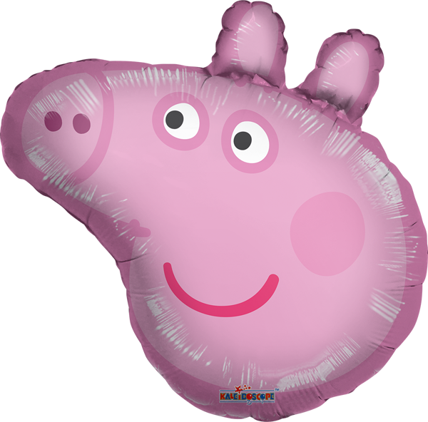 Peppa Shape - Peppa Pig Cabeza Png (600x592)