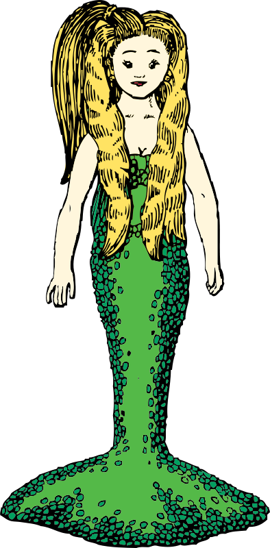 Free Mermaid 2 - Blonde Mermaid Girl Mugs (394x800)