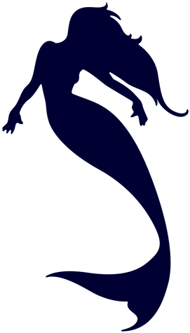 Mermaid Swimming Silhouette - Swimming Silhouette Transparent Background (512x512)