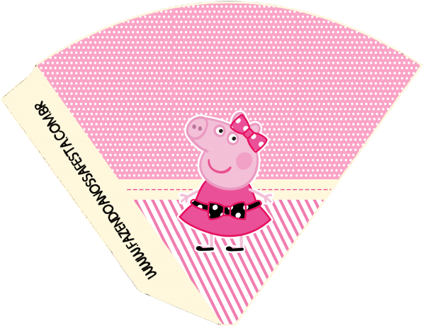 Miss Peppa Pig - Peppa Pig Con Moño Y Vestido (600x470)