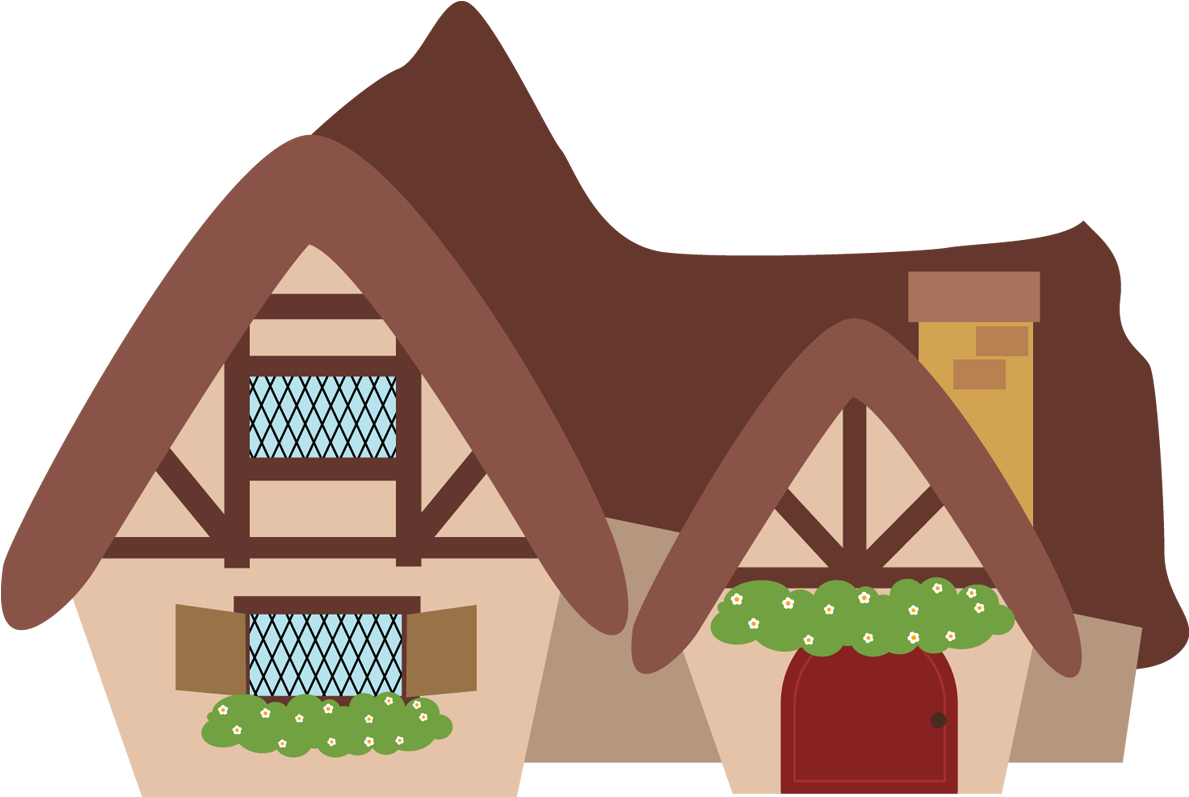 Branca De Neve Cute Casa Sete Anões - ภาพ วาด บ้าน การ์ตูน (1200x1200)