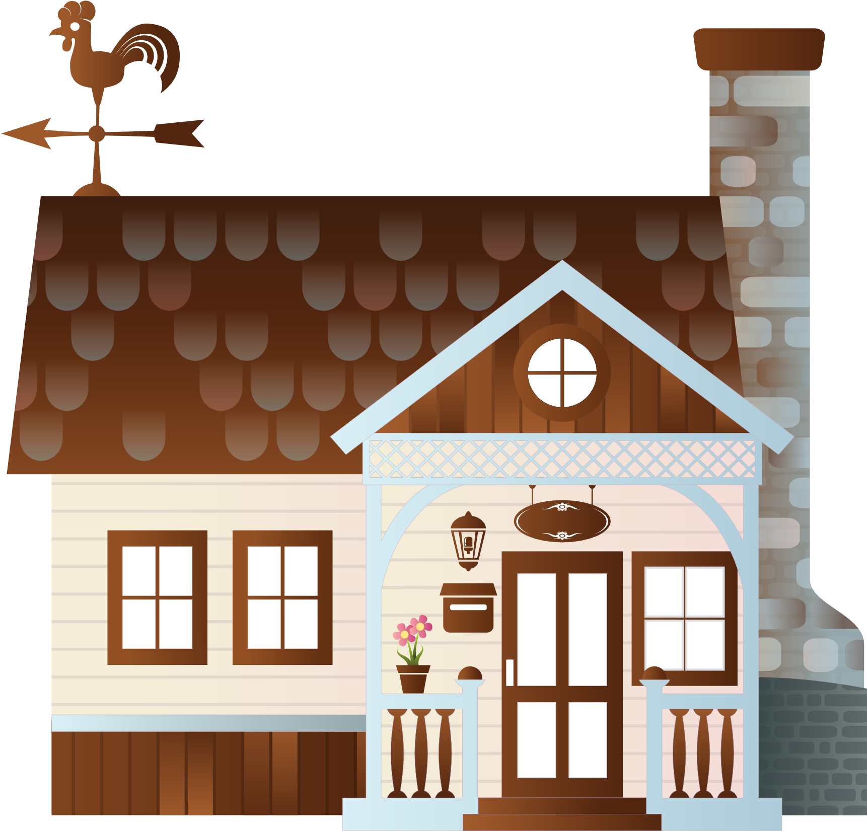 Casas & Transportes - Farm House Clip Art (1969x1969)