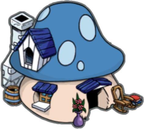Grandpa Smurfs Hut Is Also Available In The Mountains - Smurf Hut (472x424)