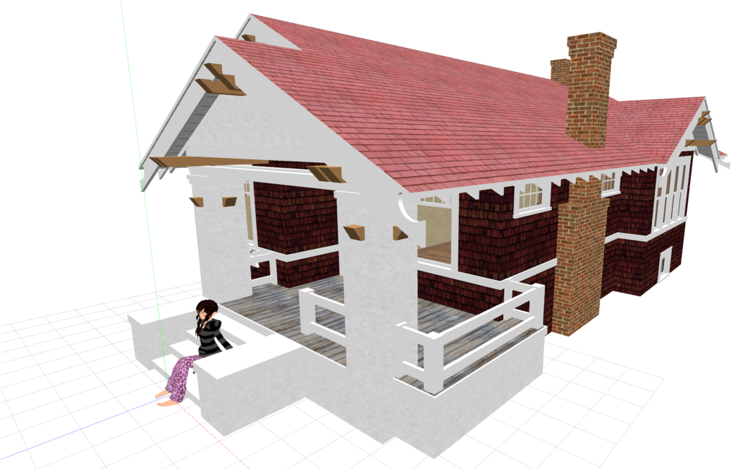 Mmd Small House Dl By Nekovampire95 - House Mmd (1203x664)