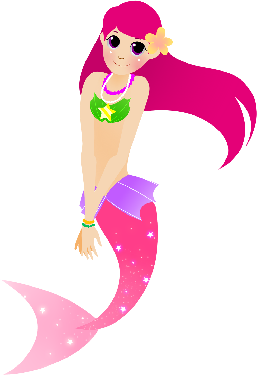 Free Mermaid Clipart Images For You - Illustration (1000x1467)