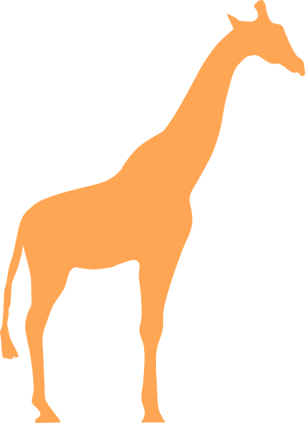 Giraffe Silhouette Clipart Png (432x598)