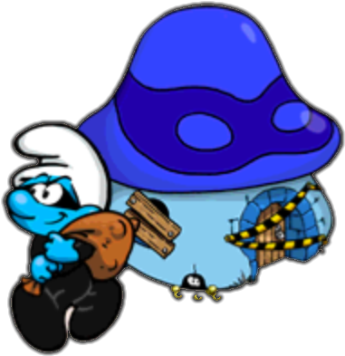 Thief Smurf - Thief Smurf Village (399x407)