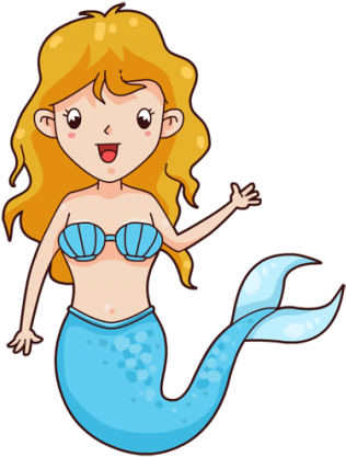 Mermaid Free To Use Clip Art - Mermaid Coloring Books For Girls: Reduce Stress (400x483)