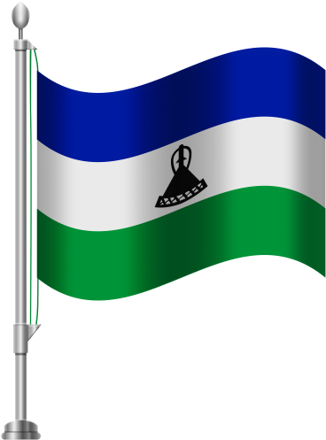 Lesotho Flag Png Clip Art - Greece Flag Clipart (384x500)