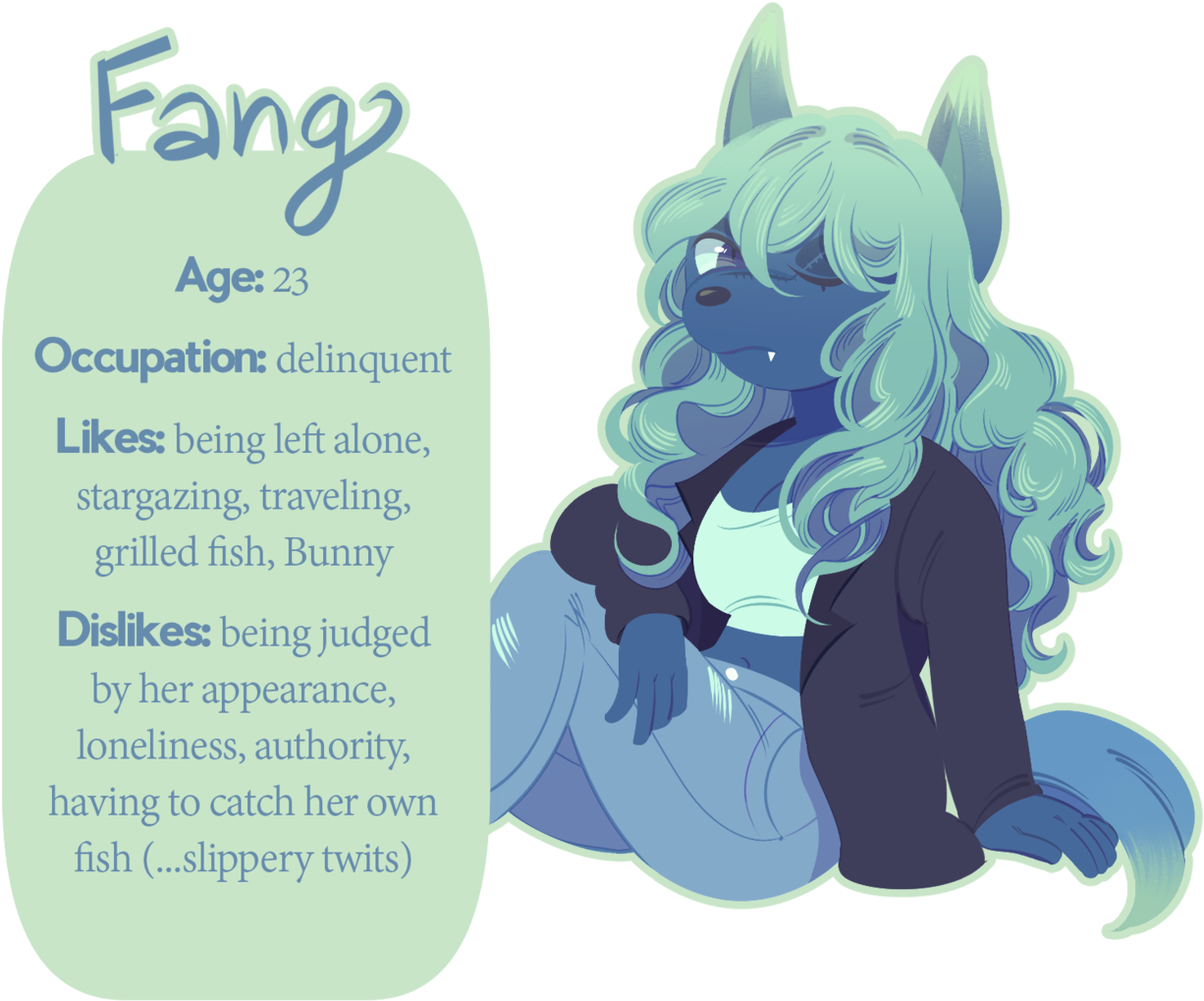 Here's Fang, The Deuteragonist Of The Cryptid Of Sweetlake - Deuteragonist (1280x1105)
