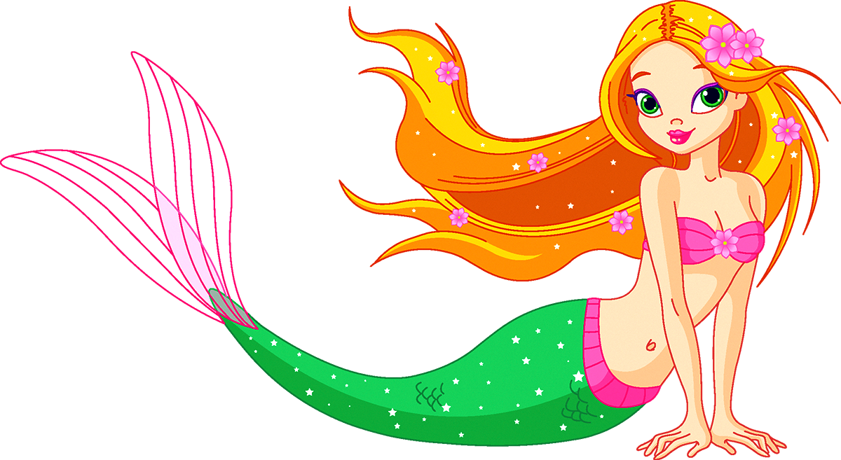 Mermaid Clip Art - Beautiful Mermaid Note Cards (1200x657)
