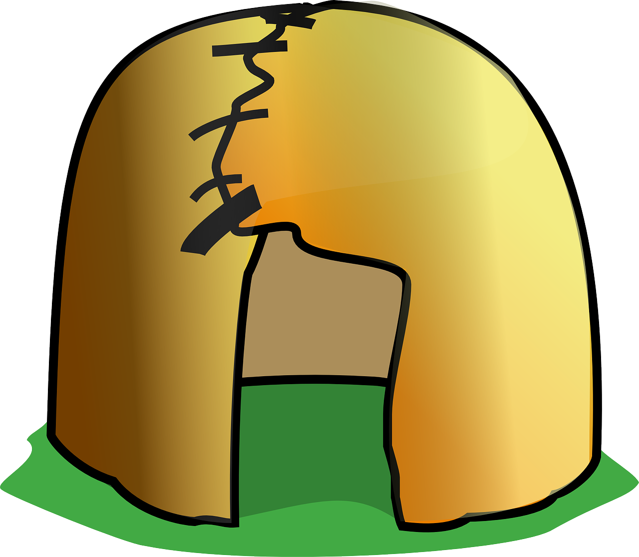 Prehistoric Tent Home House Png Image - Shanty Clipart (1280x1115)