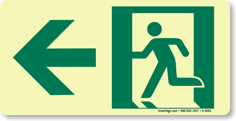 Emergency Exit Sign, Sku - Emergency Exit Sign Png (800x410)