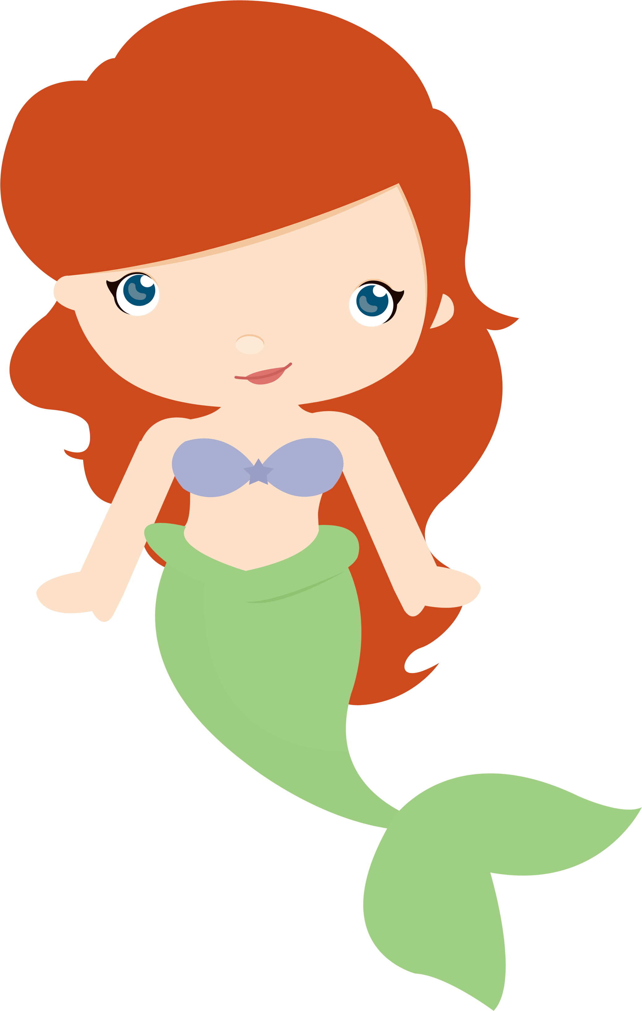 Cat Princess Mermaid 6 - Fundo Pequena Sereia Baby (2440x3397)