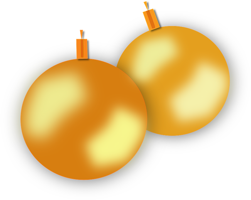 Gold, Christmas, Balls, Ornaments, Ball, Ornament - Yellow Christmas Ornaments Png (941x720)