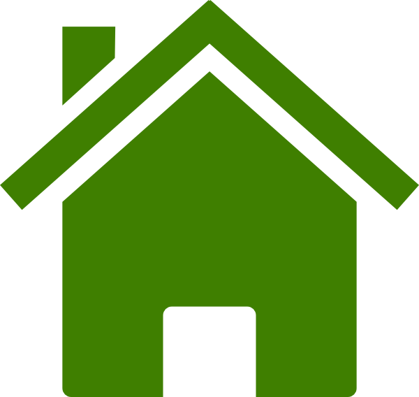 House Icon - Green House Clip Art (600x568)