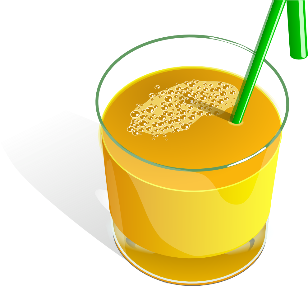Mango Clipart Oren - Glass Of Juice (1000x918)