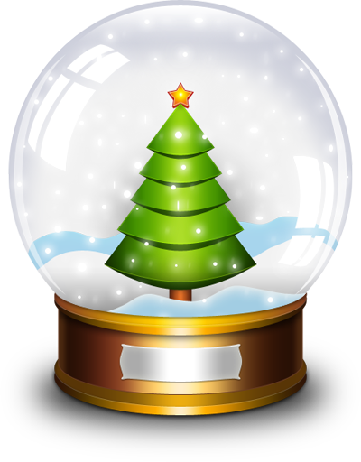 Glass Ball Tree Icon - Esfera De Cristal De Navidad (400x512)