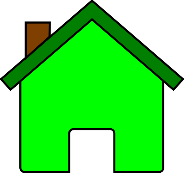 House - Green House Clip Art (600x565)