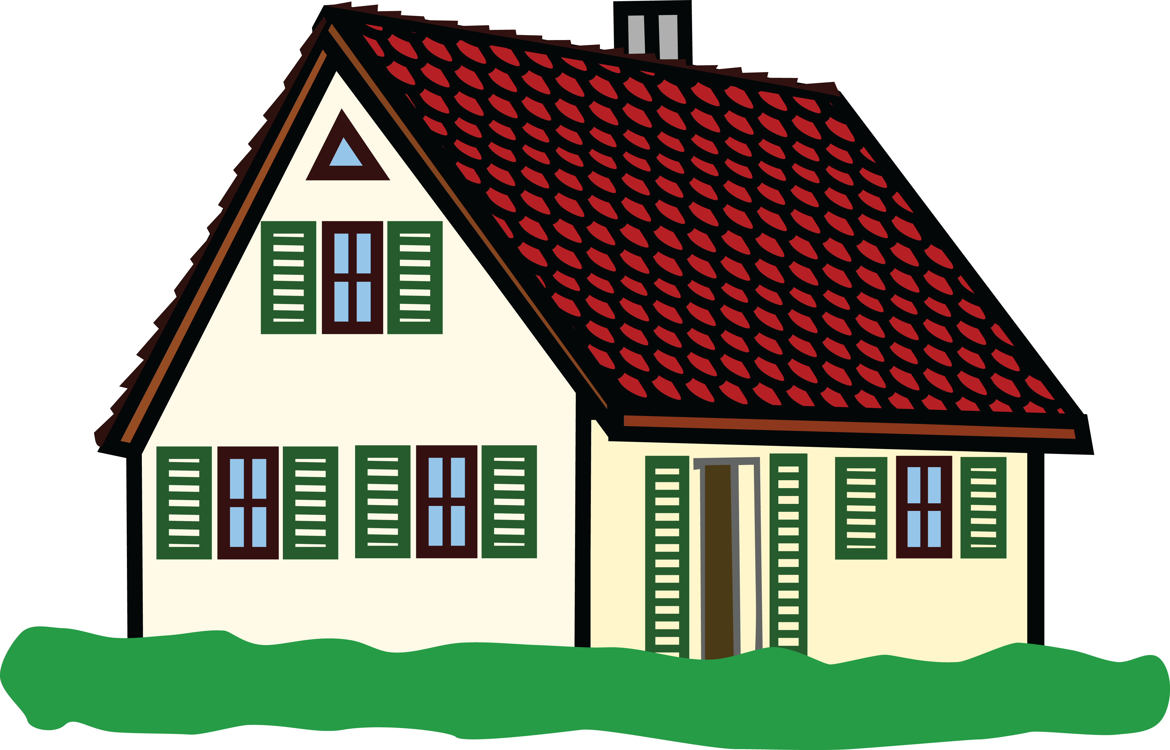 Free Clipart Of A House - House Clip Art (4000x2566)