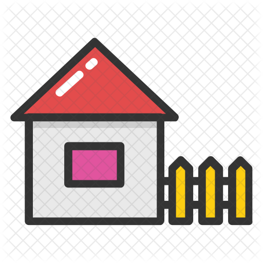 Farm House Icon In Flat Style Isolated On White Background - House (512x512)