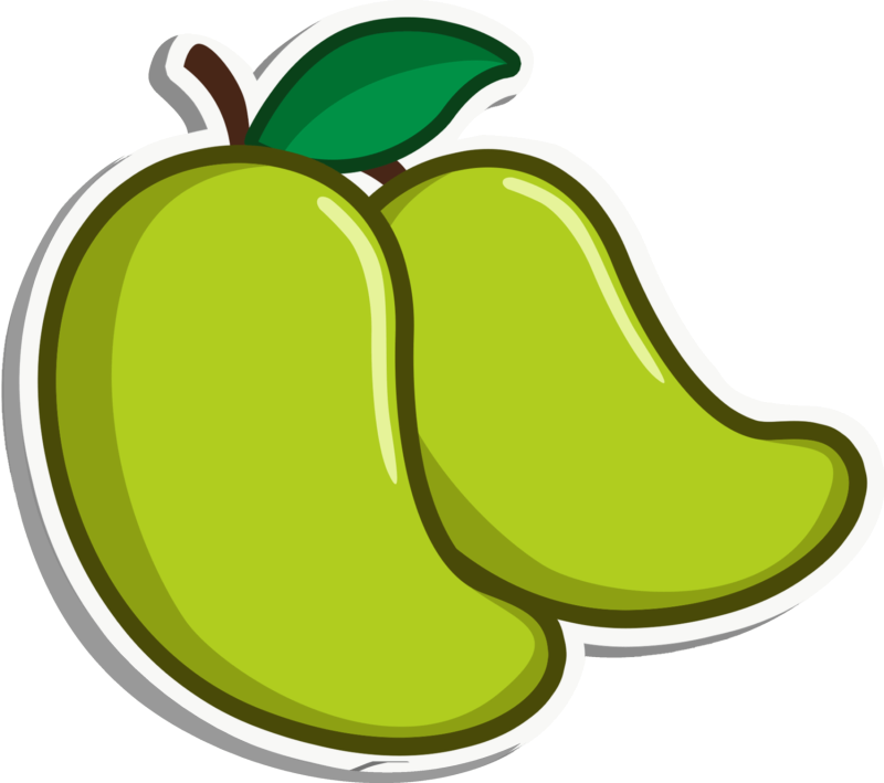 Pin Green Mango Clipart - Mango (800x709)