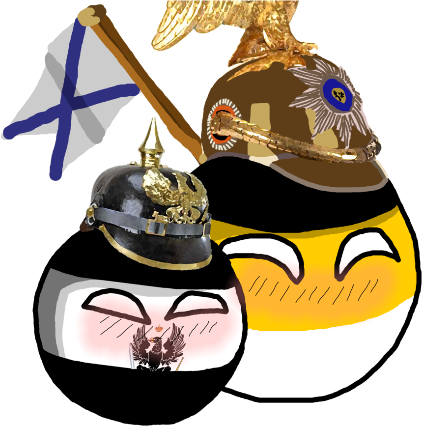 Russian Empire X Prussian Kingdom Polandball By Theko9isalive - Kingdom Of Prussia...