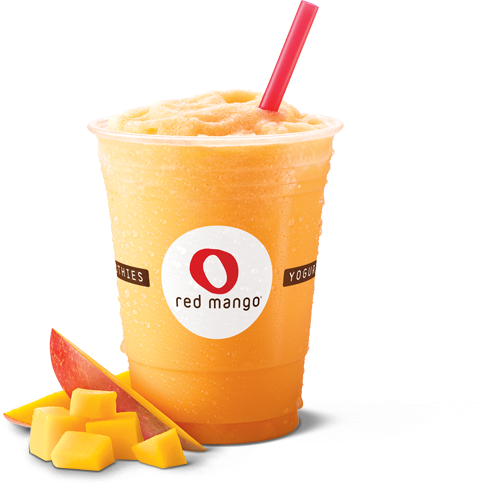 Red Mango Yogurt And Smoothies Clipart - Tropical Mango Red Mango (486x485)