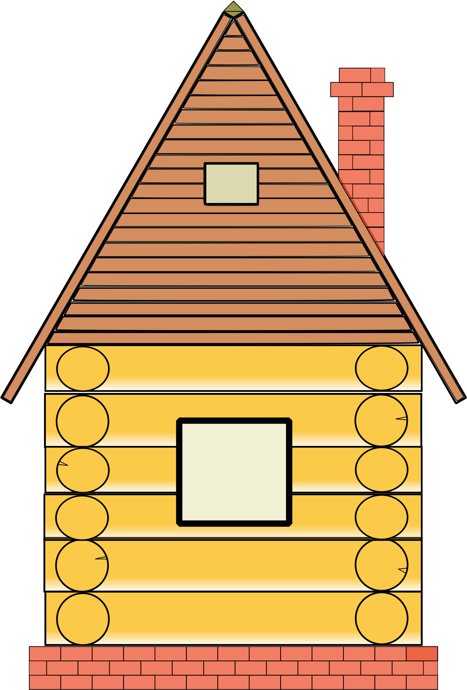 Wooden House Clip Art Medium Size - Wood House Clipart (1697x2400)
