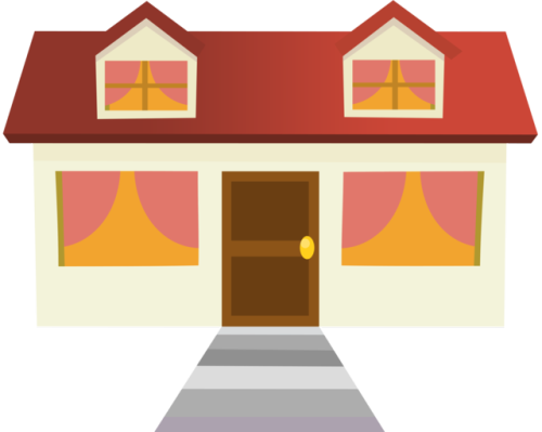 Roof Outline Clip Art - Clip Art (500x399)