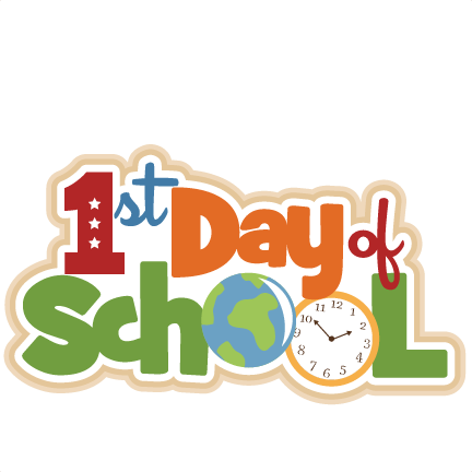 Elegant First Day Of Kindergarten Clip Art 1st Day - First Day Of School 2018 (432x432)