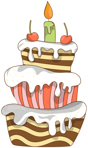 Cherry Birthday Cake Cartoon Transparent Png - Desenhos De Bolo De Aniversario (512x512)