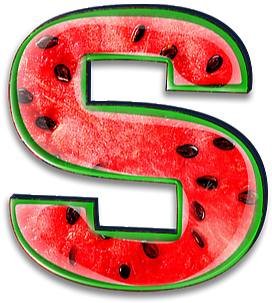 Alfabeto Simulando Sandía - ตัว อักษร ภาษา อังกฤษ S (359x407)