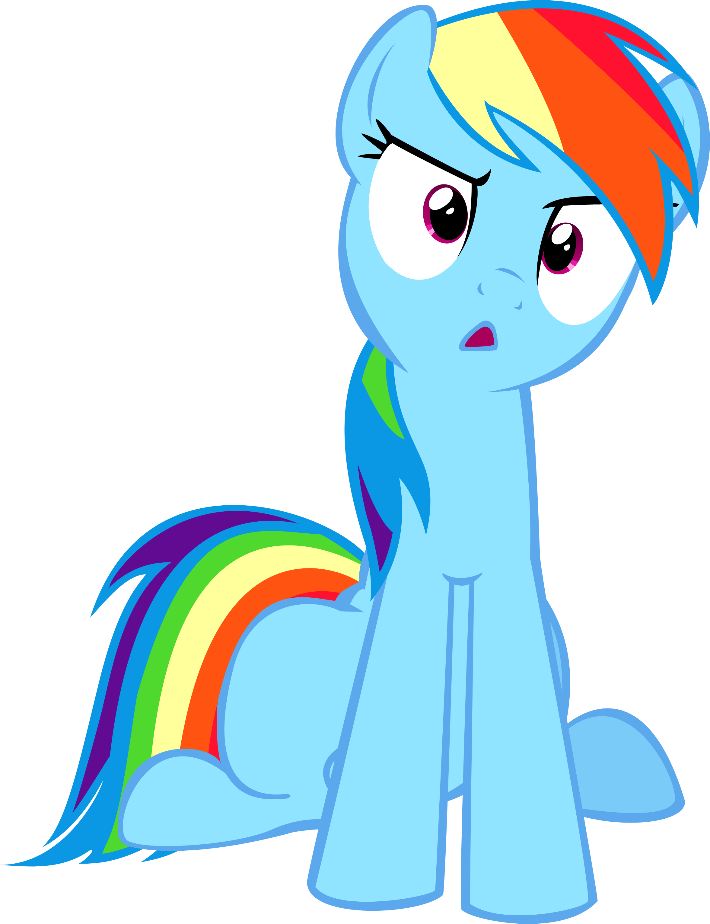 To Answer Your Question - Rainbow Dash Confused - (2353x3061) Png Clipart  Download