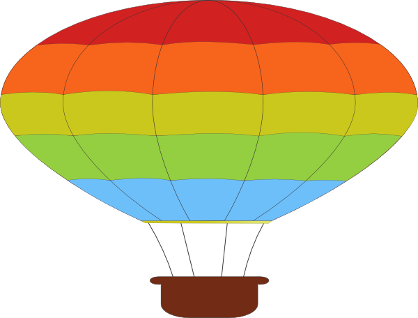 Picnic Basket Aj - Cartoon Hot Air Balloon (600x456)