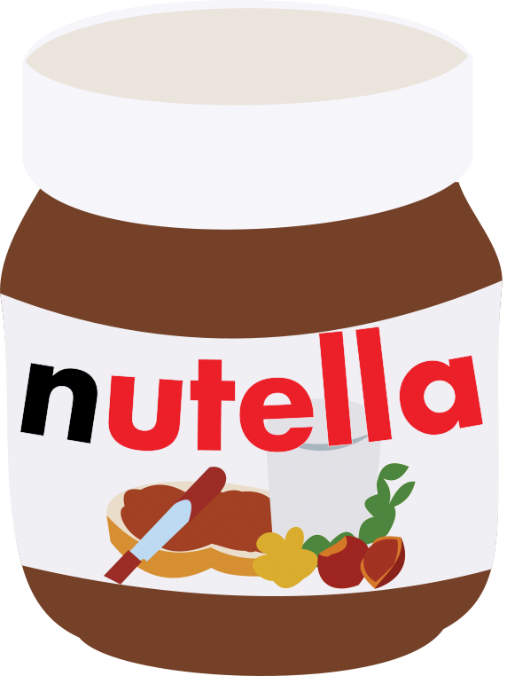 Chocolate Hazelnut Grate Madeleine - Nutella Clip Art (572x762)