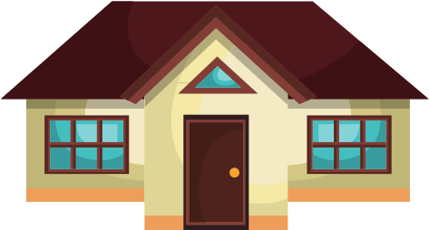 Real Estate House Isolated Flat Icon - House (550x550)