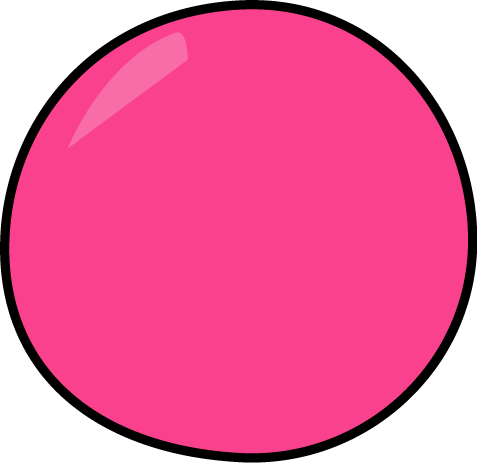 Pink Gumball - Bubble Gum Ball Clipart (477x463)