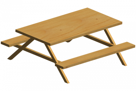 Picnic Table Clipart Cartoon - Picnic Table Clipart Png (450x300)