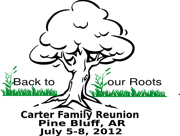 Free Family Reunion Clipart Images - Oak Tree Drawing Easy (600x454)