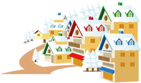 Cartoon Christmas Wallpaper - House (567x567)
