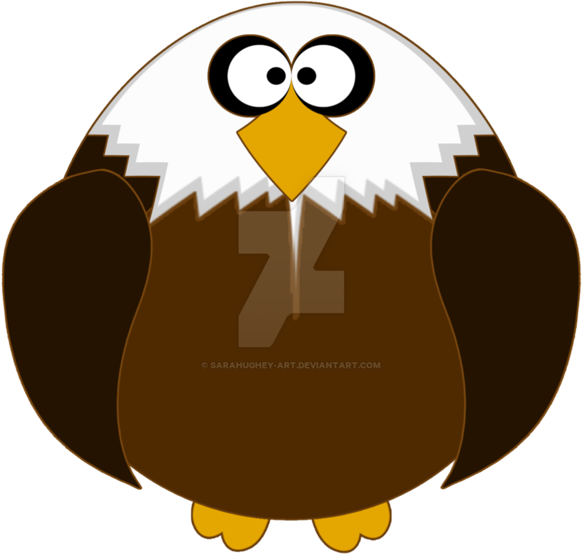 Fat Bald Eagle By Sarahughey-art - Eeeagle! Throw Blanket (894x894)