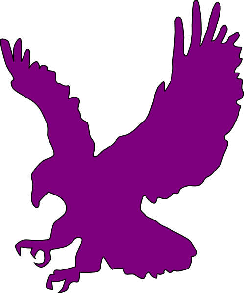 Purple Flying Eagle Clip Art At Clker - Eagle Clip Art (498x598)
