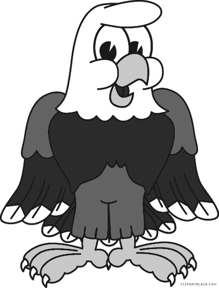 Bald Eagle Animal Free Black White Clipart Images Clipartblack - Eagle Clip Art (763x1000)