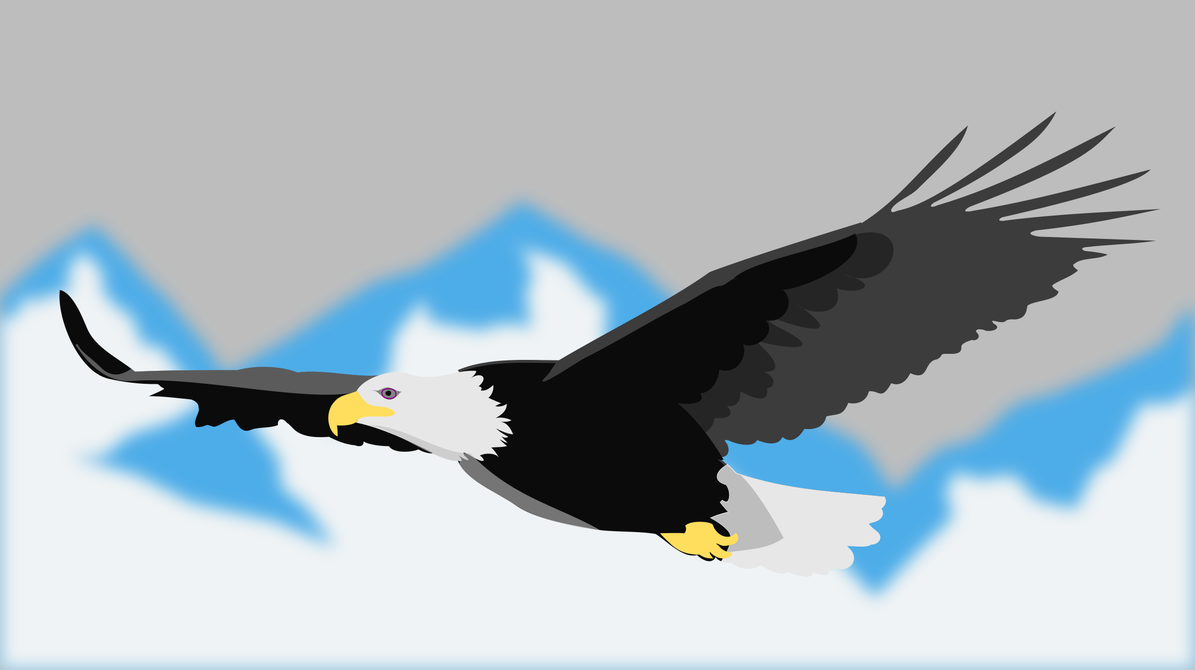 Steller's Sea Eagle Clipart Transparent - Bald Eagle (2400x1346)