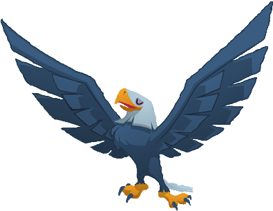 Animal Jam Eagle Clipart Black And White - Animal Jam Eagle Transparent (412x327)