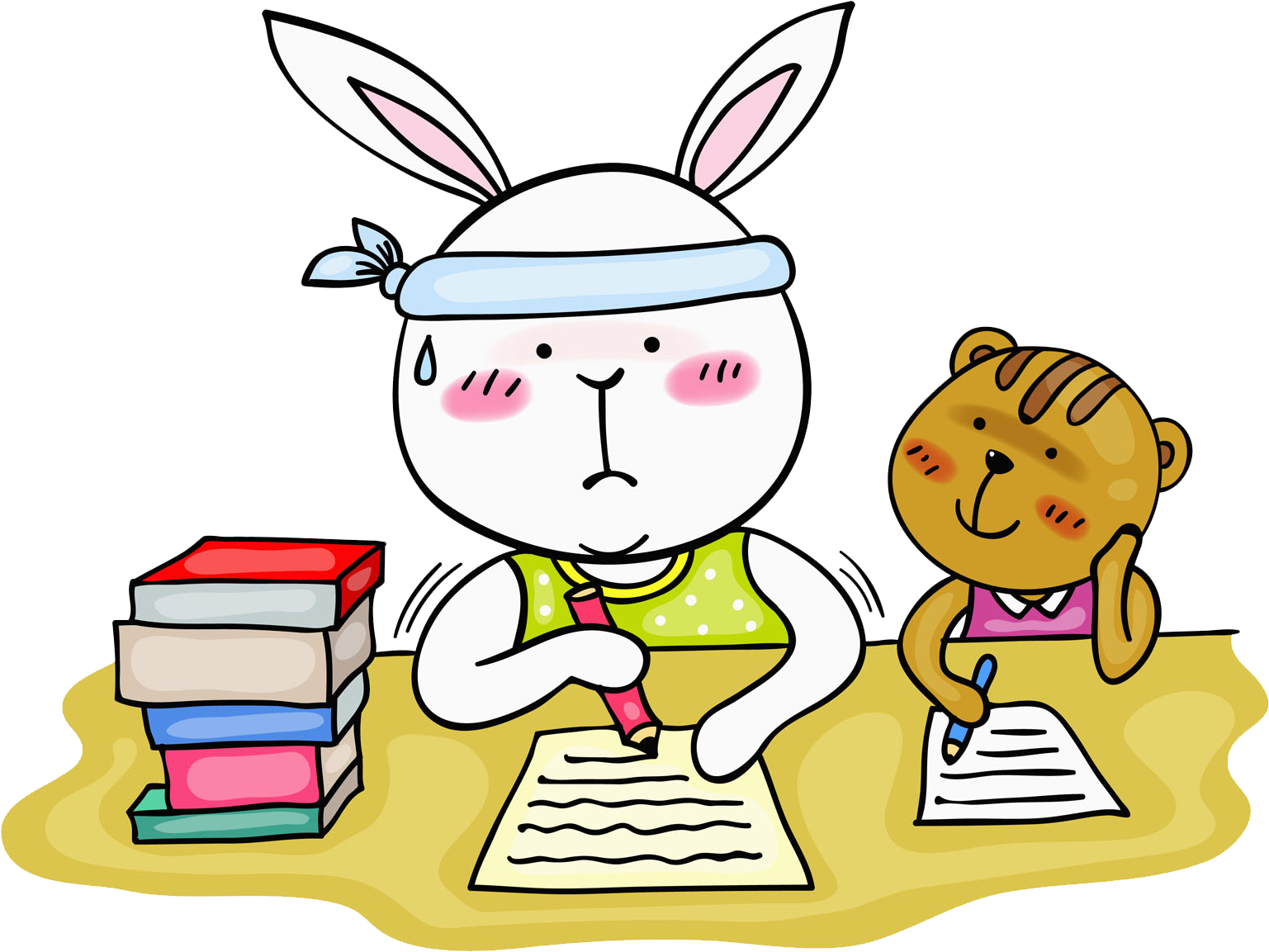 Learning Student Rabbit Study Skills Illustration - Learning Student Rabbit Study Skills Illustration (1869x1869)