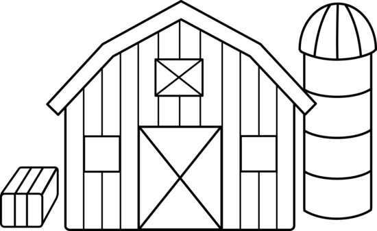 Barn Outline Cliparts Free Download Clip Art Png - Barn Coloring Pages (550x337)