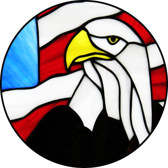 Bald Eagle Stained Glass (550x550)